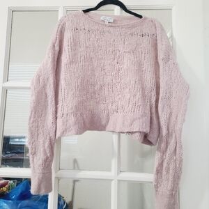 Stockholm Atelier & Other Stories Pastel Pink Crop Thin Knit Sweater M
